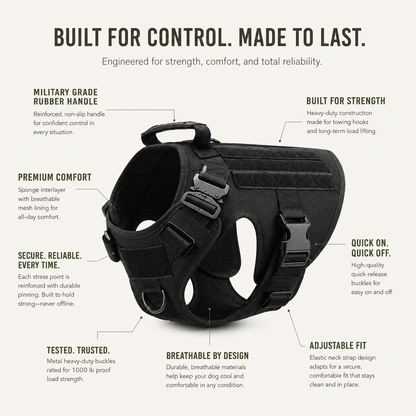 No-Pull Tactical Heavyhounds Dog Harness
