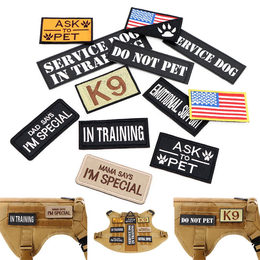 12 Tactical Patches For Heavyhounds Dog Harness